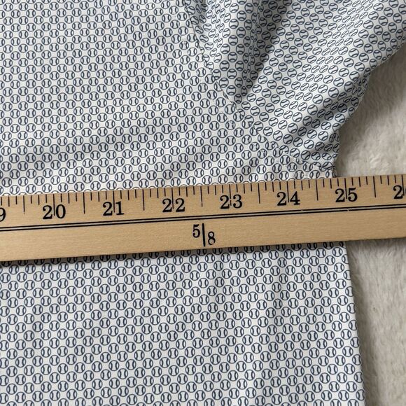 GenTeal Golf Polo Shirt Mens Sz XL White Baseball Print Short Sleeve Duck Logo - Picture 9 of 10